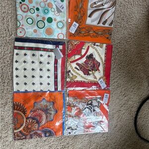100% Silk Square Scarves Bundle